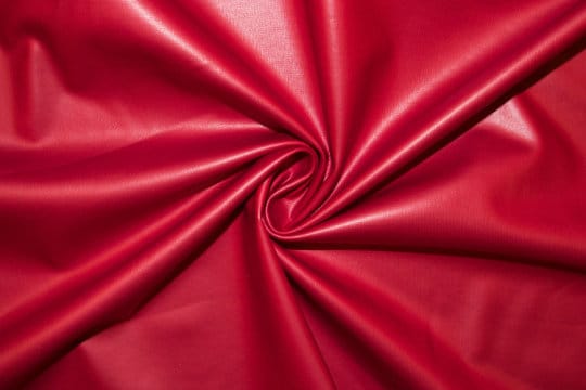 Red Matte Pleather Faux Leather Stretch Vinyl Polyester Spandex 190 GSM Apparel Craft Fabric 58"-60" Wide By The Yard