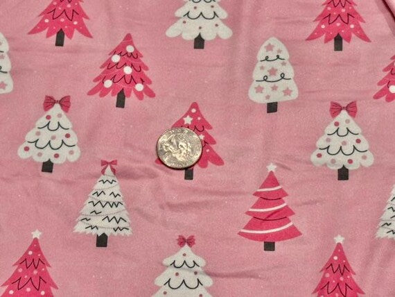 Christmas Tree Super Scuba Techno Print #2084 Double Knit Stretch Fabric Poly Spandex Fabric 58"-60" Wide By The Yard