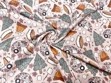 Load image into Gallery viewer, Brittany Frost Designs S'Mores DBP 4x2 Rib Knit Print #265 Double BrushPoly Spandex Stretch 190GSM Apparel Fabric 58"-60" Wide By The Yard