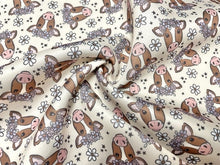 Load image into Gallery viewer, Brittany Frost Designs Cows Super Scuba Print #111 Double Knit Stretch Fabric Poly Spandex Apparel Craft Fabric 58"-60" Wide By The Yard