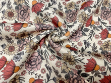 Load image into Gallery viewer, Brittany Frost Designs Floral Super Scuba Print #126 Double Knit Stretch Fabric Poly Spandex Apparel Craft Fabric 58"-60" Wide By The Yard