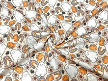Load image into Gallery viewer, Brittany Frost Designs Boho Ghosts Bullet Print #759 Ribbed Scuba Double Knit Stretch Poly Spandex Apparel Craft Fabric 58"-60" Wide BTY