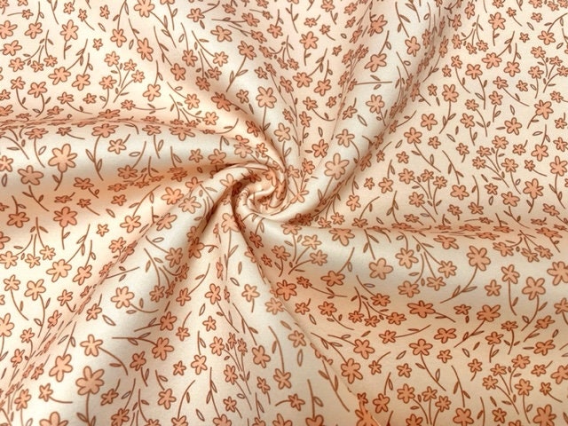 Ditsy Fall Floral Super Scuba Techno Print #80 Double Knit Stretch Fabric Poly Spandex Apparel Craft Fabric 58"-60" Wide By The Yard