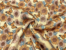 Load image into Gallery viewer, Brittany Frost Designs Butterflies Super Scuba Print #133 Knit Stretch Fabric Poly Spandex Apparel Craft Fabric 58"-60" Wide By The Yard