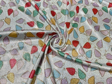 Load image into Gallery viewer, Brittany Frost Designs Xmas Lights Sparkle Print #2 Shiny Shimmer Stretch Poly Spandex 190 GSM Apparel Craft Fabric 58"-60" Wide By The Yard