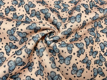 Load image into Gallery viewer, Brittany Frost Designs Fall Butterfly Super Scuba Techno Print #170 Double Knit Stretch Fabric Poly Spandex Fabric 58"-60" Wide By The Yard