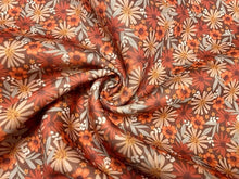 Load image into Gallery viewer, Brittany Frost Designs Fall Floral Super Scuba Techno Print #172 Double Knit Stretch Fabric Poly Spandex Fabric 58"-60" Wide By The Yard