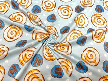 Load image into Gallery viewer, Brittany Frost Designs Honey Bun DBP Print #928 Double Brushed Polyester Spandex Apparel Stretch Fabric 190 GSM 58"-60" Wide By The Yard