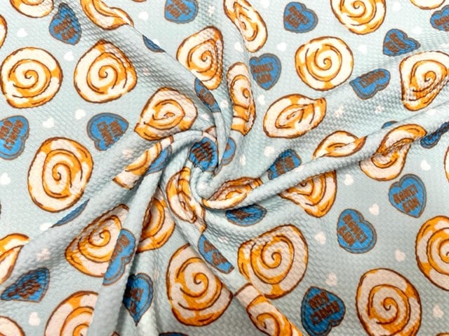 Brittany Frost Designs Honey Bun Bullet Print #838 Ribbed Scuba Double Knit Stretch Poly Spandex Apparel Craft Fabric 58"-60" Wide BTY