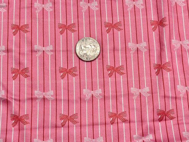 Candy Cane Bows DBP Print #2091 Double Brushed Polyester Spandex Apparel Stretch Fabric 190 GSM 58"-60" Wide By The Yard