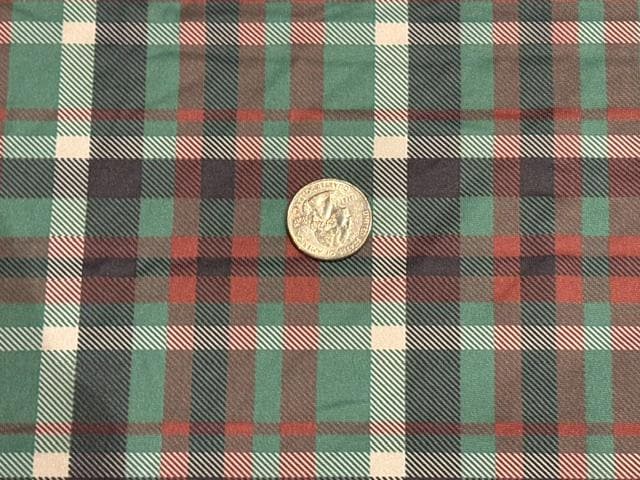 Holiday Plaid DBP Print #2082 Double Brushed Polyester Spandex Apparel Stretch Fabric 190 GSM 58"-60" Wide By The Yard