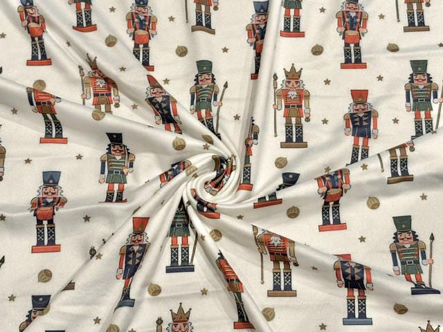 Nutcracker DBP Print #2070 Double Brushed Polyester Spandex Apparel Stretch Fabric 190 GSM 58"-60" Wide By The Yard