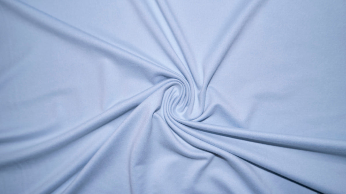 Baby Blue #42 Double Brushed Polyester Spandex Apparel Stretch Fabric 190 GSM 58"-60" Wide By The Yard