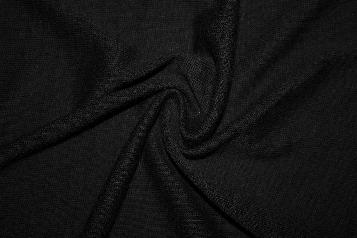 Black Hacci Sweater Knit #4 Rayon Spandex spandex Apparel Fabric Stretch Soft Medium Weight 58"-60" Wide By The Yard