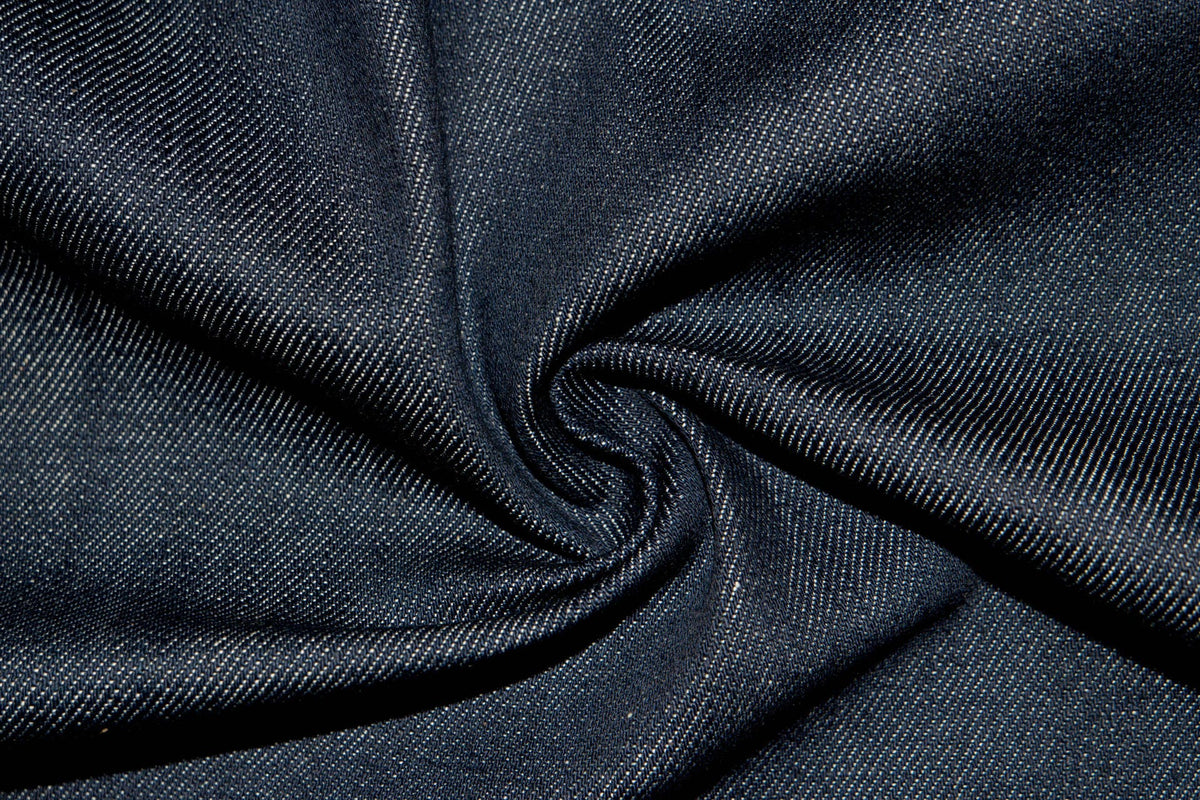 Dark Indigo Denim #59 Cotton Woven Apparel Fabric Sewing Jeans Pants Bottom Weight 56"-58" Wide By The Yard