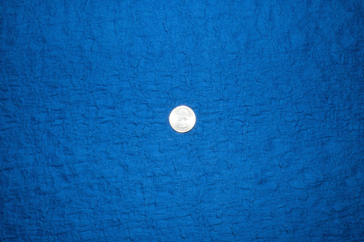 Royal Blue 1" Bubble Ruffle Knit Polyester Spandex Lycra Stretch Apparel Craft Fabric Skirt Dress 52"-54" Wide By The Yard