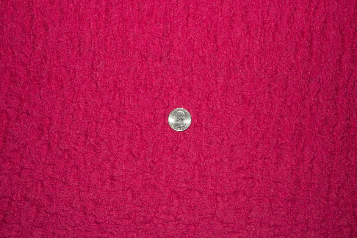 Pink 1" Bubble Ruffle Knit Polyester Spandex Stretch Apparel Craft Fabric Skirt Dress 52"-54" Wide By The Yard