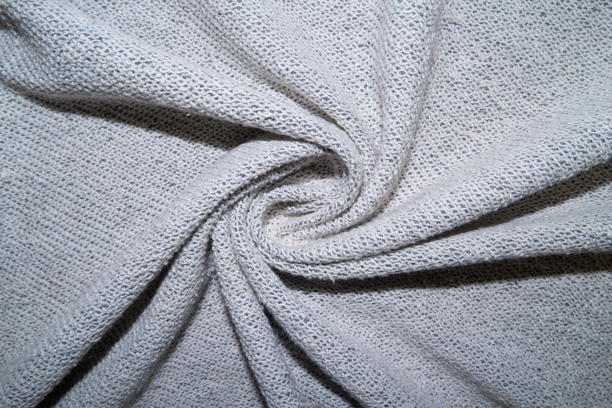 Heather Gray French Terry #18 100% Cotton Apparel Fabric Medium Weight Soft 58"-60" Wide By The Yard
