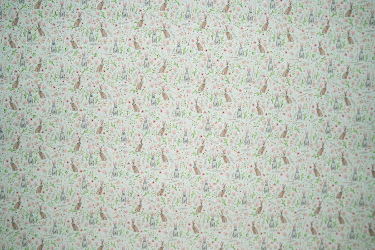 Spring Rabbit Bullet Print #176 Ribbed Scuba Techno Double Knit 2-Way Stretch Poly Spandex Apparel Craft Fabric 58"-60" Wide BTY