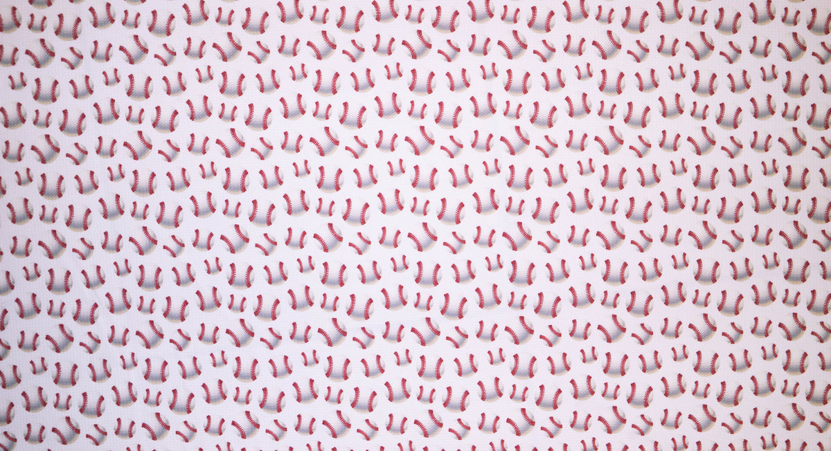 Baseball Bullet Print #229 Ribbed Scuba Techno Double Knit 2-Way Stretch Poly Spandex Apparel Craft Fabric 58"-60" Wide BTY