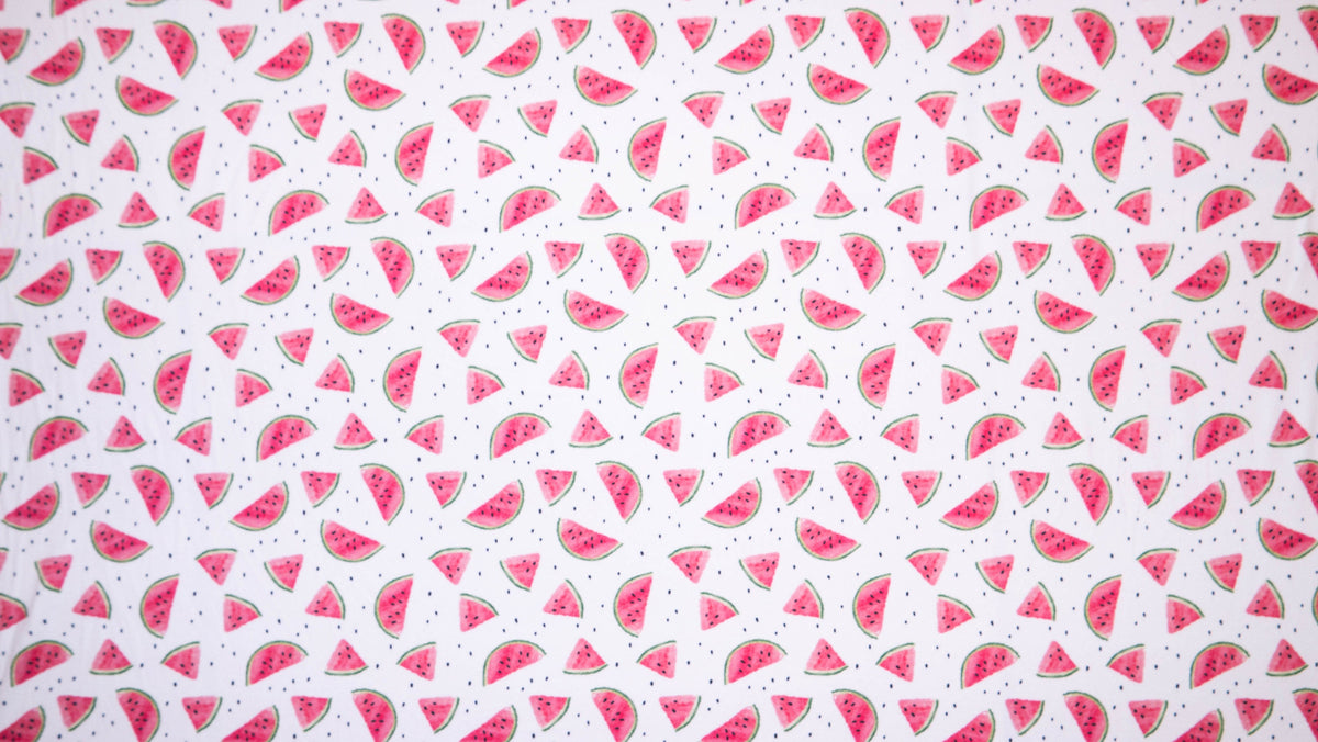 Watermelon #22 Double Brushed Polyester Spandex Apparel Stretch Fabric 190 GSM 58"-60" Wide By The Yard