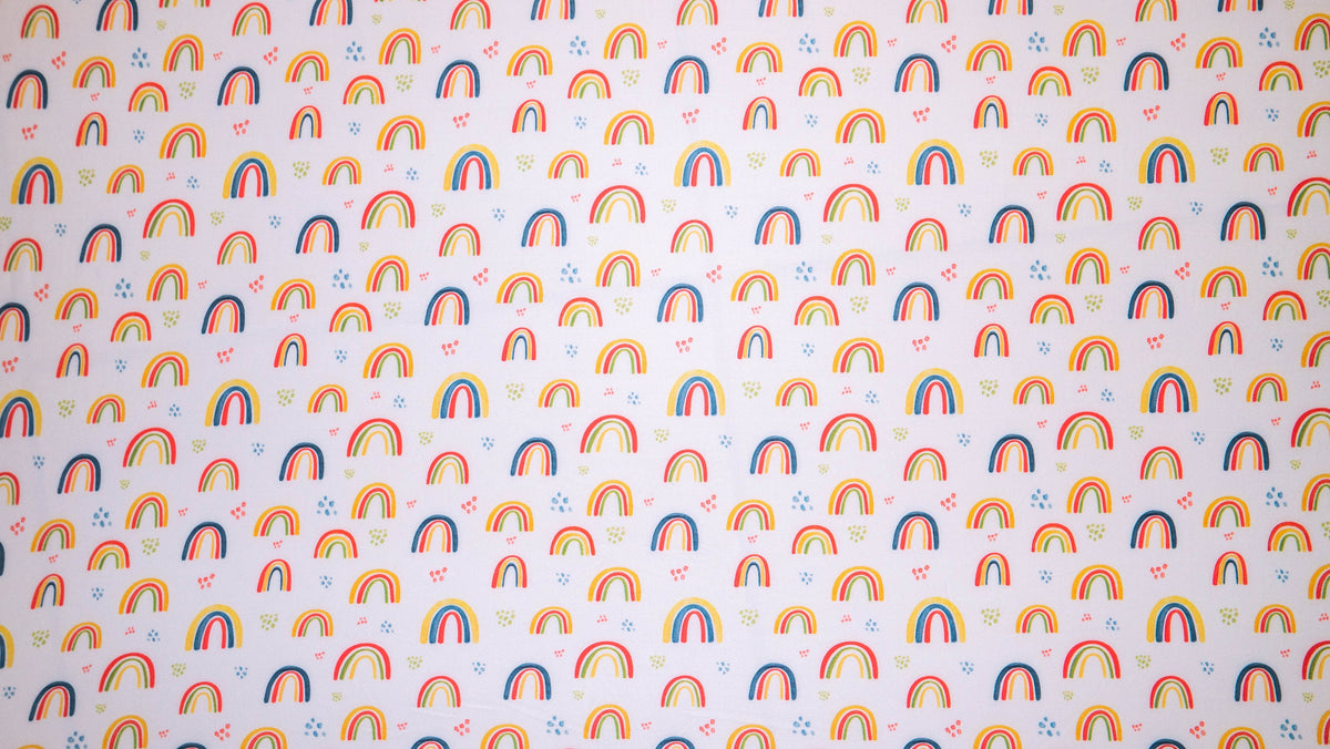 Rainbow #42 Double Brushed Polyester Spandex Apparel Stretch Fabric 190 GSM 58"-60" Wide By The Yard