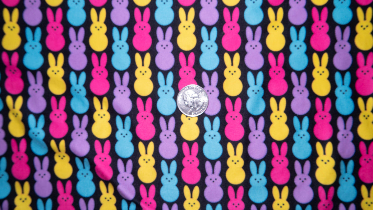 Peeps Bunny Candy #180 Double Brushed Polyester Spandex Apparel Stretch Fabric 190 GSM 58"-60" Wide By The Yard