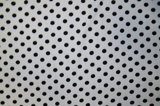 White Polkadot Liverpool Scuba Print #83 Double Knit Solid 2-Way Stretch Polyester Spandex 58"-60" Wide By The Yard