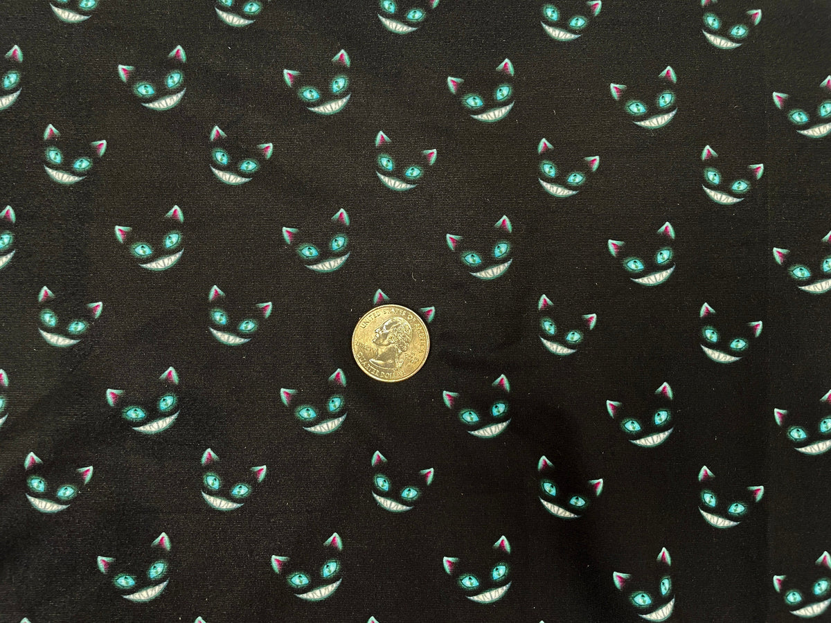 Cheshire Cat DBP Print #257 Double Brushed Polyester Spandex Apparel Stretch Fabric 190 GSM 58"-60" Wide By The Yard
