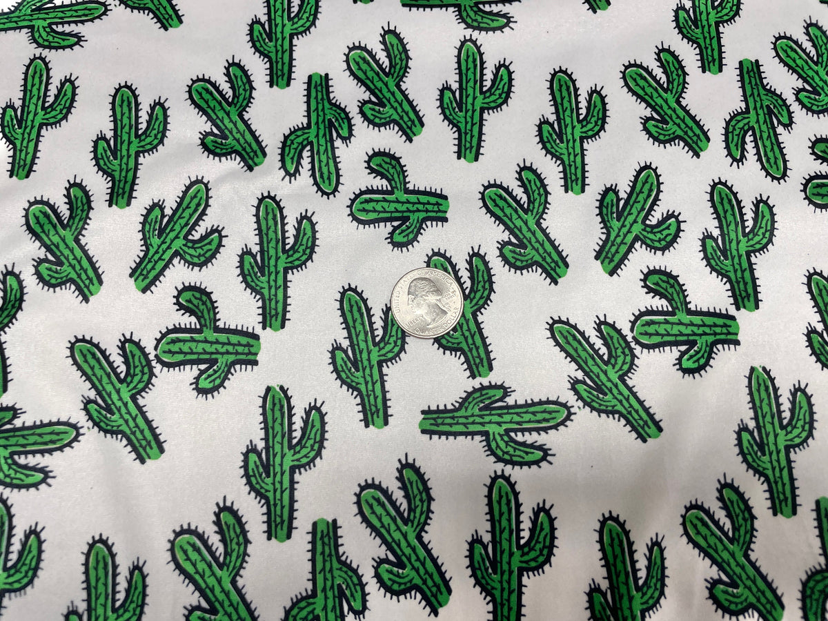 Cacti Cactus DBP Print #442 Double Brushed Polyester Spandex Apparel Stretch Fabric 190 GSM 58"-60" Wide By The Yard