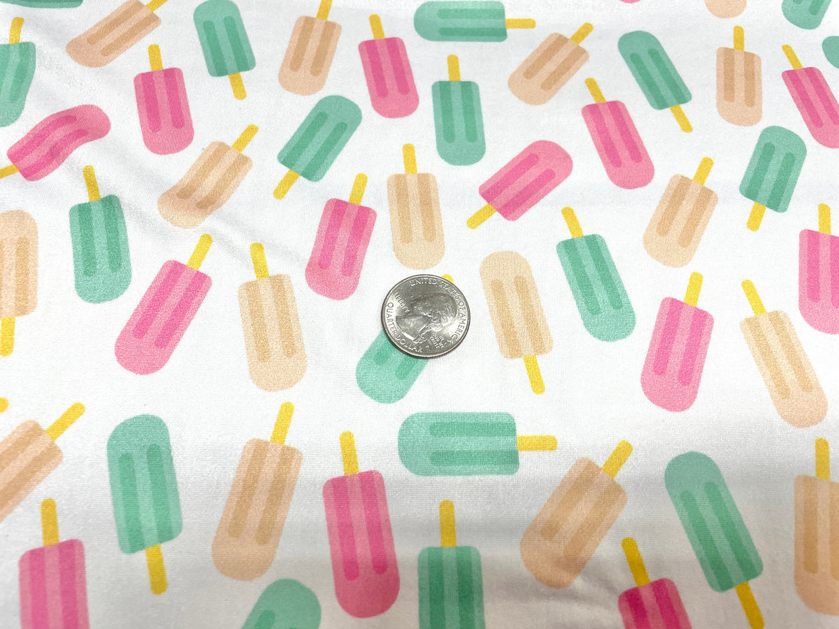 Popsicles DBP Print #465 Double Brushed Polyester Spandex Apparel Stretch Fabric 190 GSM 58"-60" Wide By The Yard