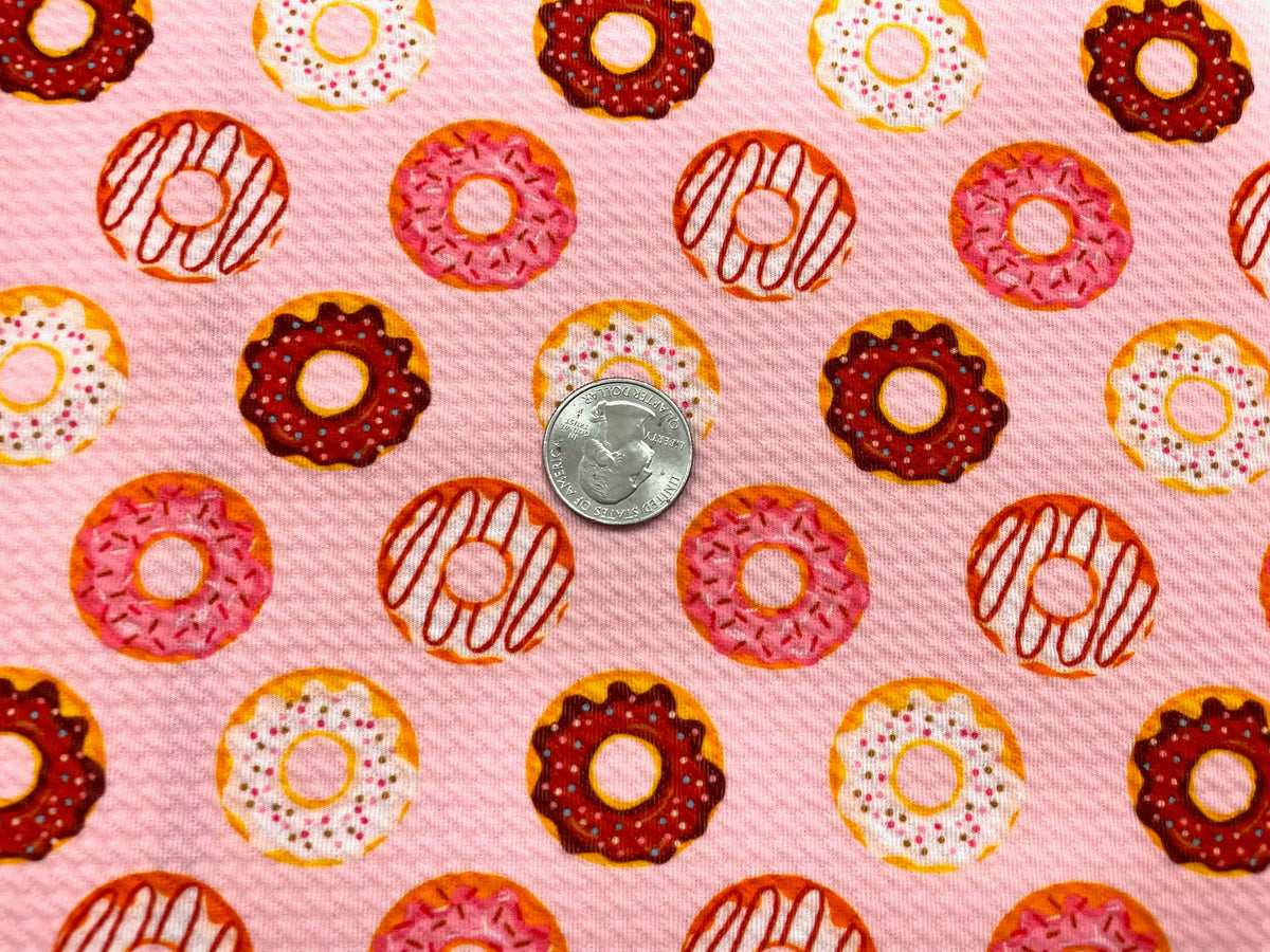 Donut Sprinkle Bullet Print #549 Ribbed Scuba Techno Double Knit 2-Way Stretch Poly Spandex Apparel Craft Fabric 58"-60" Wide BTY