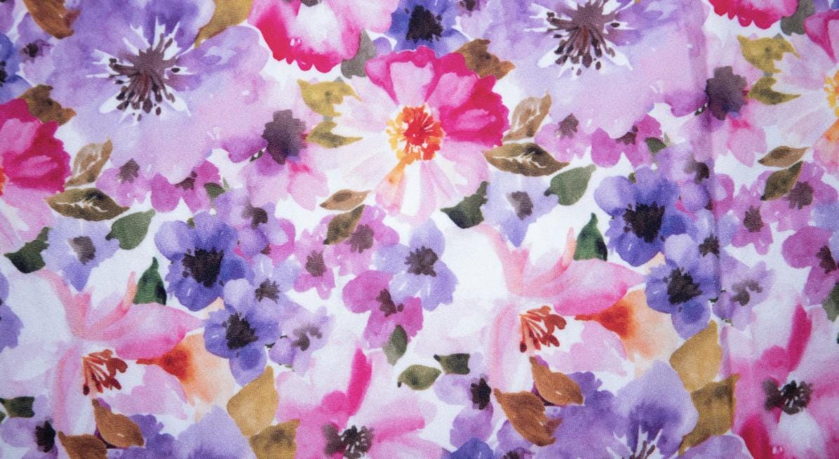 Swimwear Fabric Floral Activewear Print #203 Polyester Spandex Stretch By The Yard