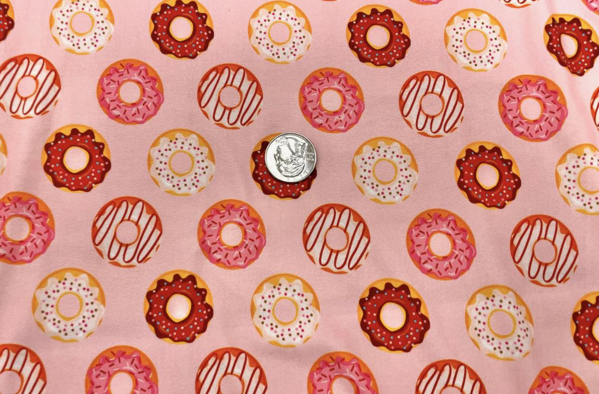 Swimwear Fabric Donuts Sprinkles Activewear Print #485 Polyester Spandex Stretch By The Yard