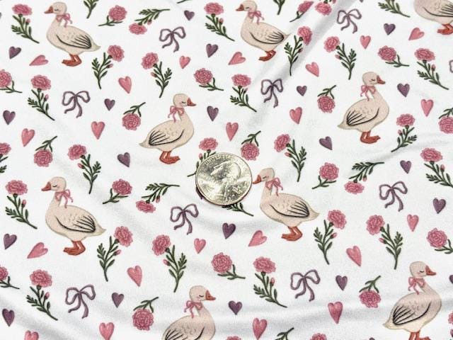 Swimwear Fabric Ducks Activewear Print #998 Polyester Spandex Stretch By The Yard