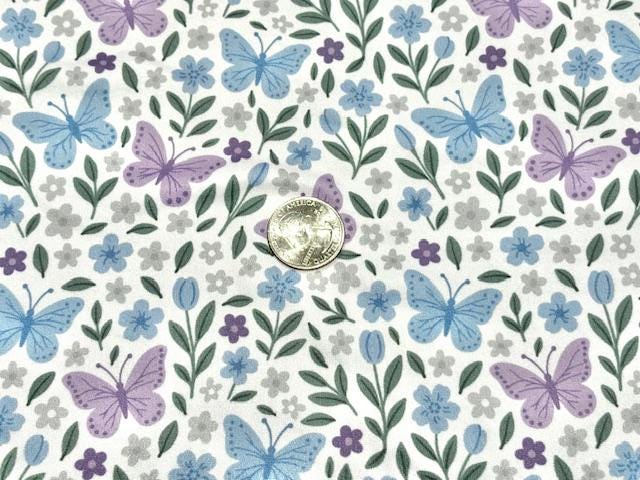 Swimwear Fabric Butterfly Floral Activewear Print #1002 Polyester Spandex Stretch By The Yard
