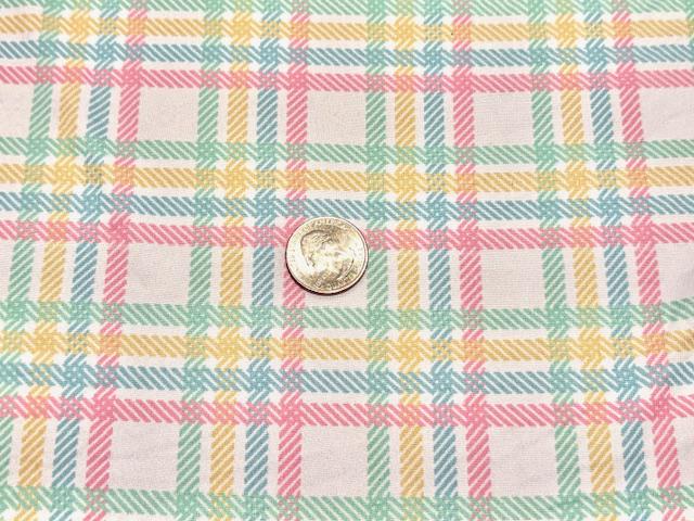 250 GSM DBP Spring Plaid #1015 Double Brushed Polyester Spandex Apparel Stretch Fabric 58"-60" Wide By The Yard