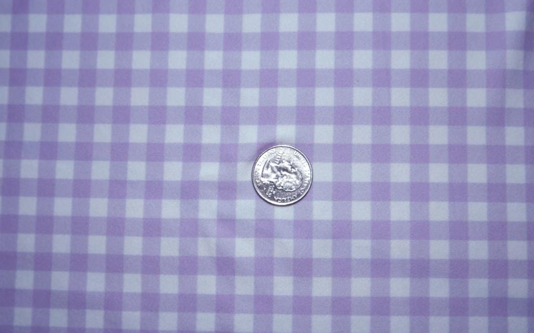 Swimwear Fabric Gingham Purple Activewear Print #219 Polyester Spandex Stretch By The Yard