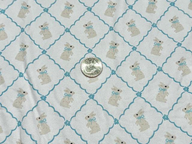 250 GSM DBP Bunnies #1012 Double Brushed Polyester Spandex Apparel Stretch Fabric 58"-60" Wide By The Yard
