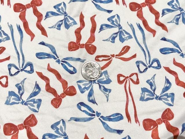 Super Scuba Techno Bows Print #1048 Knit Stretch Poly Spandex Apparel Fabric 58"-60" Wide By The Yard