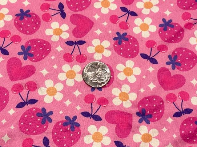 Super Scuba Techno Fruit Print #1049 Knit Stretch Poly Spandex Apparel Fabric 58"-60" Wide By The Yard