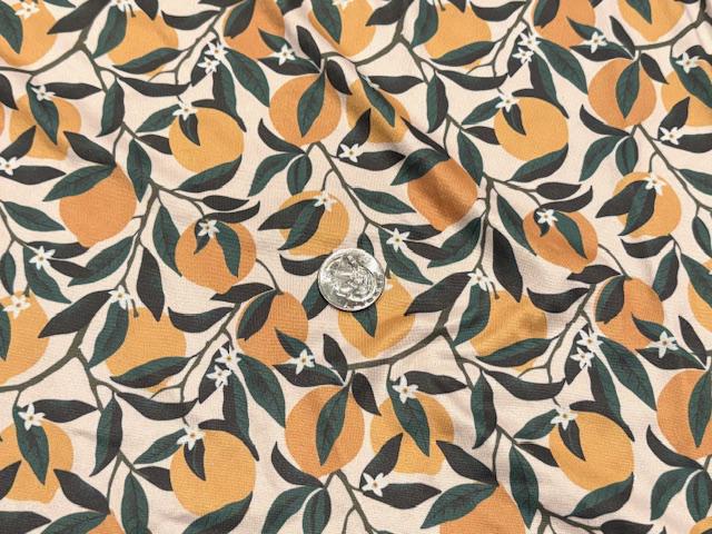Swimwear Fabric Lemons Activewear Print #1042 Polyester Spandex Stretch By The Yard