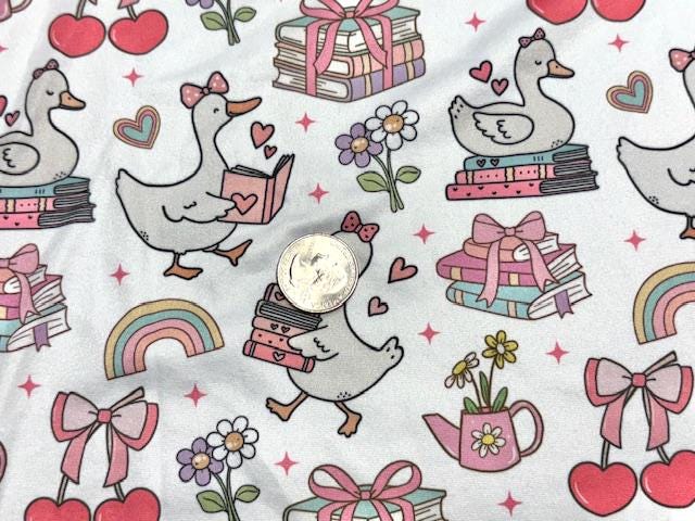 Swimwear Fabric Ducks Activewear Print #1060 Polyester Spandex Stretch By The Yard