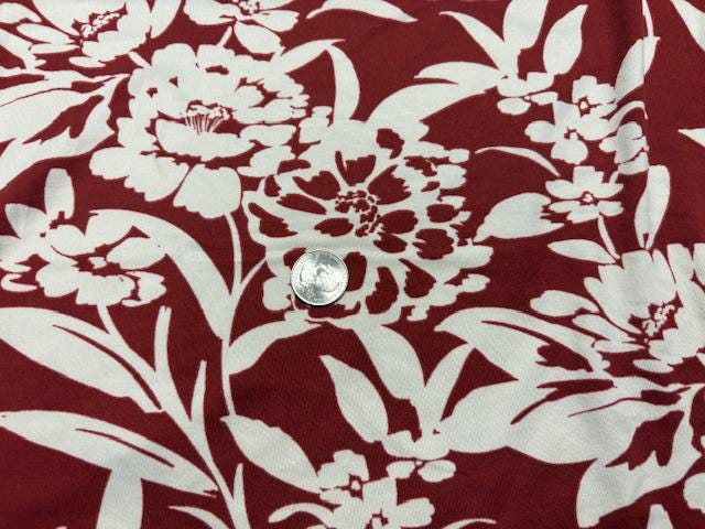 Floral DBP Print #1076 Double Brushed Polyester Spandex Apparel Stretch Fabric 190 GSM 58"-60" Wide By The Yard