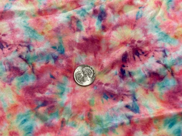 Velvet Tie Dye Print #27 Stretch Velour Polyester Spandex 240 GSM Luxury Apparel Fabric 58"-60" Wide By The Yard