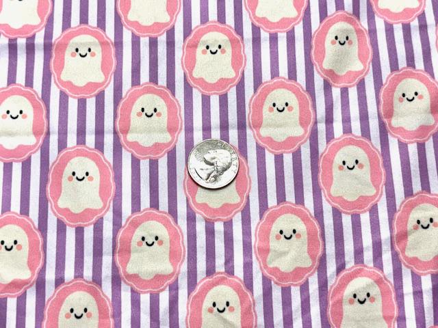 Ghosts Stripe DBP Print #2002 Double Brushed Polyester Spandex Apparel Stretch Fabric 190 GSM 58"-60" Wide By The Yard