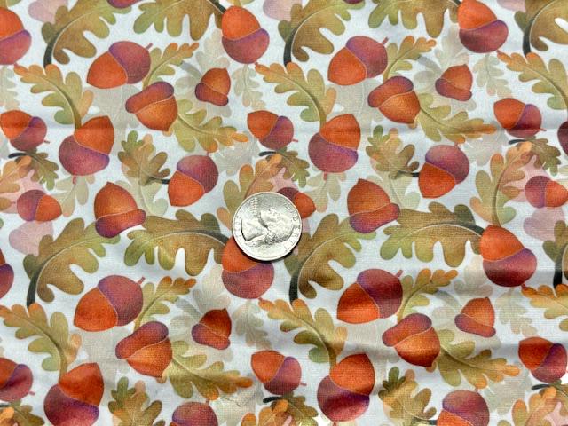 Acorns DBP Print #2023 Double Brushed Polyester Spandex Apparel Stretch Fabric 190 GSM 58"-60" Wide By The Yard