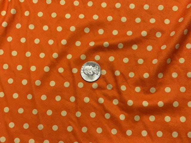 Polka Dot DBP Print #2026 Double Brushed Polyester Spandex Apparel Stretch Fabric 190 GSM 58"-60" Wide By The Yard