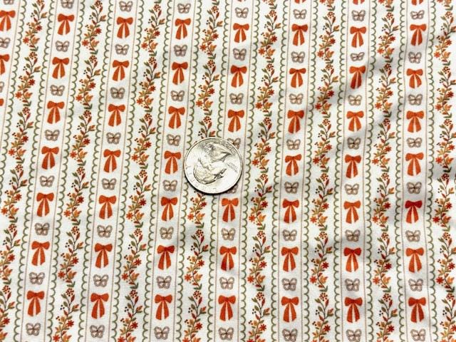 Floral Bows DBP Print #1092 Double Brushed Polyester Spandex Apparel Stretch Fabric 190 GSM 58"-60" Wide By The Yard