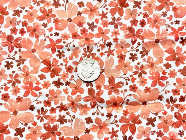 Fall Floral DBP Print #1095 Double Brushed Polyester Spandex Apparel Stretch Fabric 190 GSM 58"-60" Wide By The Yard